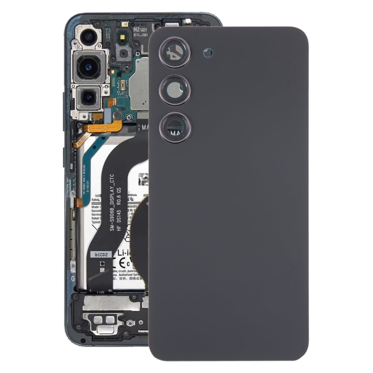 Couvercle arrière de batterie en verre OEM, avec couvercle d'objectif d'appareil photo, pour Samsung Galaxy S23 SM-S911B