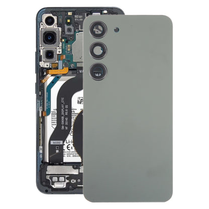 Couvercle arrière de batterie en verre OEM, avec couvercle d'objectif d'appareil photo, pour Samsung Galaxy S23 SM-S911B