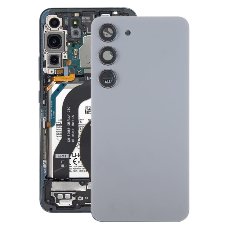 Couvercle arrière de batterie en verre OEM, avec couvercle d'objectif d'appareil photo, pour Samsung Galaxy S23 SM-S911B