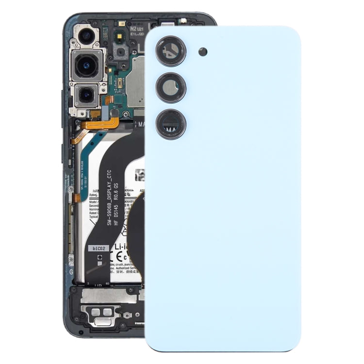 Couvercle arrière de batterie en verre OEM, avec couvercle d'objectif d'appareil photo, pour Samsung Galaxy S23 SM-S911B