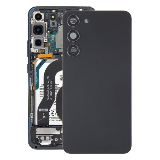 Couvercle arrière de batterie en verre OEM pour Samsung Galaxy S23 + SM-S916B, avec couvercle d'objectif d'appareil photo