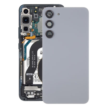 Couvercle arrière de batterie en verre OEM pour Samsung Galaxy S23 + SM-S916B, avec couvercle d'objectif d'appareil photo