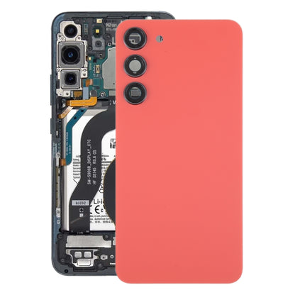 Couvercle arrière de batterie en verre OEM pour Samsung Galaxy S23 + SM-S916B, avec couvercle d'objectif d'appareil photo