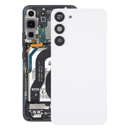 Couvercle arrière de batterie en verre OEM pour Samsung Galaxy S23 + SM-S916B, avec couvercle d'objectif d'appareil photo