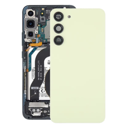 Couvercle arrière de batterie en verre OEM pour Samsung Galaxy S23 + SM-S916B, avec couvercle d'objectif d'appareil photo