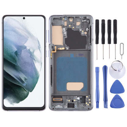 Pour Samsung Galaxy S21 5G SM-G991 TFT LCD écran numériseur assemblage complet avec cadre