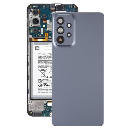Pour Samsung Galaxy A73 5G SM-A736B Couvercle arrière de batterie d'origine avec couvercle d'objectif d'appareil photo
