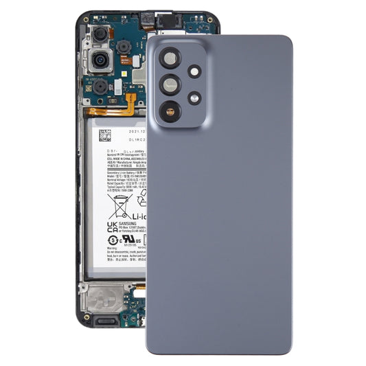 Pour Samsung Galaxy A73 5G SM-A736B Couvercle arrière de batterie d'origine avec couvercle d'objectif d'appareil photo