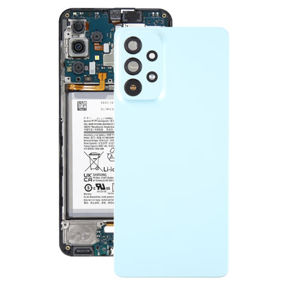 Pour Samsung Galaxy A73 5G SM-A736B Couvercle arrière de batterie d'origine avec couvercle d'objectif d'appareil photo
