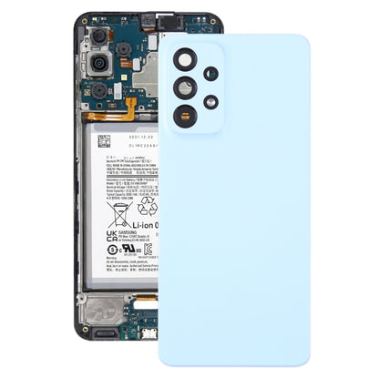 Pour Samsung Galaxy A53 5G SM-A536B Couvercle arrière de batterie d'origine avec couvercle d'objectif d'appareil photo
