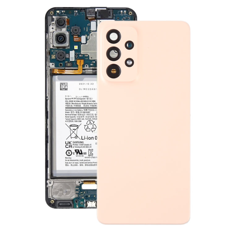 Pour Samsung Galaxy A33 5G SM-A336B Couvercle arrière de batterie d'origine avec couvercle d'objectif d'appareil photo