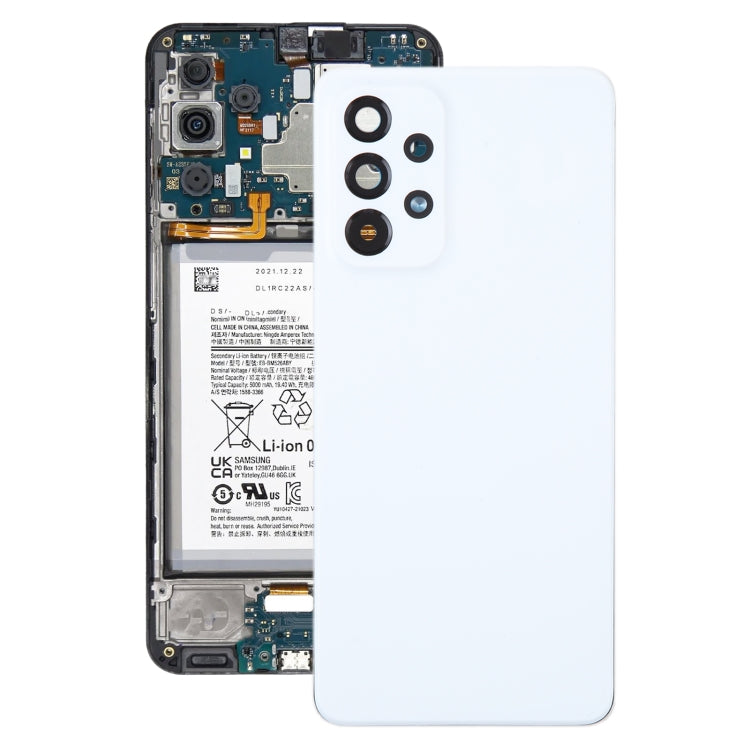 Pour Samsung Galaxy A33 5G SM-A336B Couvercle arrière de batterie d'origine avec couvercle d'objectif d'appareil photo