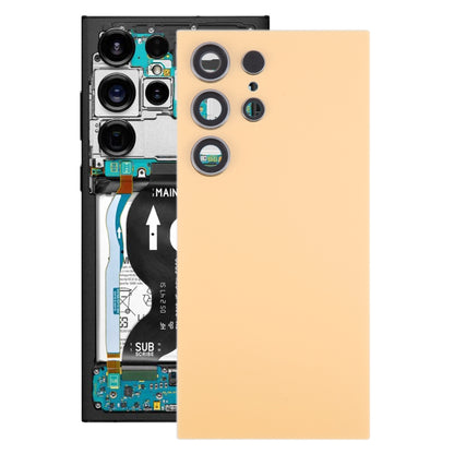 Couvercle arrière de batterie OEM pour Samsung Galaxy S24 Ultra SM-S928B, avec couvercle d'objectif d'appareil photo