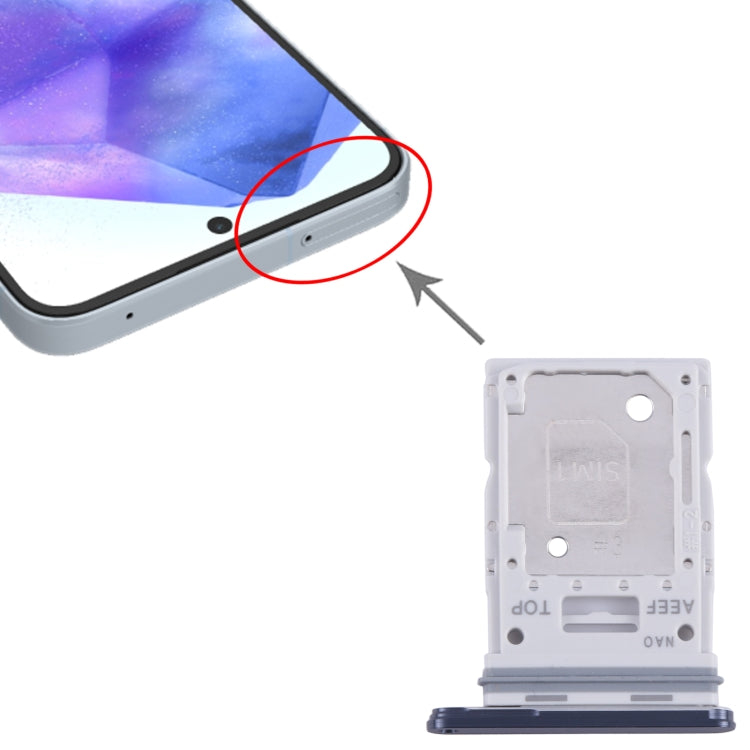 Pour Samsung Galaxy A55 SM-A556B Plateau de carte SIM + Plateau de carte SIM / Micro SD