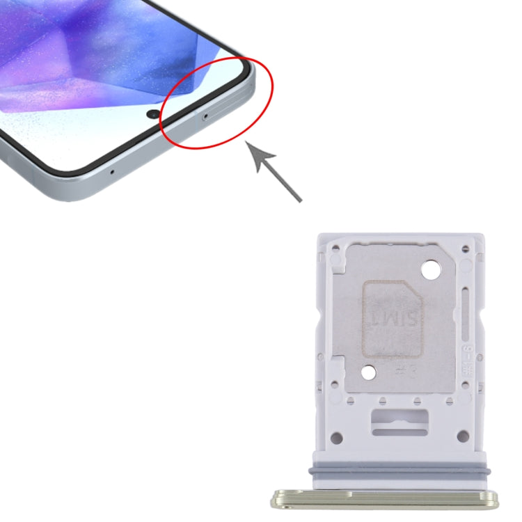 Pour Samsung Galaxy A55 SM-A556B plateau de carte SIM d'origine + plateau de carte SIM/Micro SD