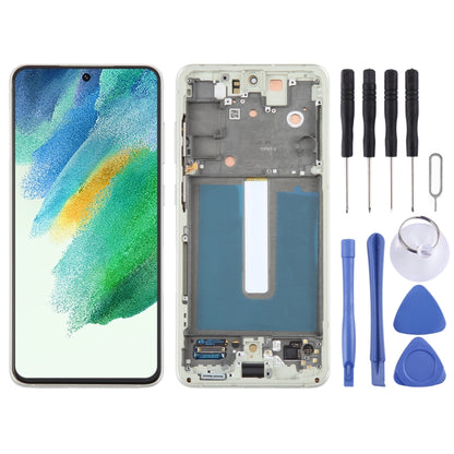 Pour Samsung Galaxy S21 FE 5G SM-G990B Écran LCD d'origine numériseur assemblage complet avec cadre, For Samsung Galaxy S21 FE 5G (Original)