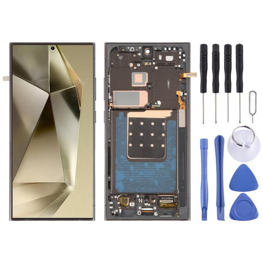 Pour Samsung Galaxy S24 Ultra SM-S928B 6,78 pouces OLED LCD écran numériseur assemblage complet avec cadre