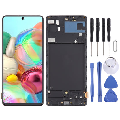 Pour Samsung Galaxy A71 4G SM-A715F 6,43 pouces OLED LCD écran numériseur assemblage complet avec cadre, For Samsung Galaxy A71 4G 6.43 inch(OLED)