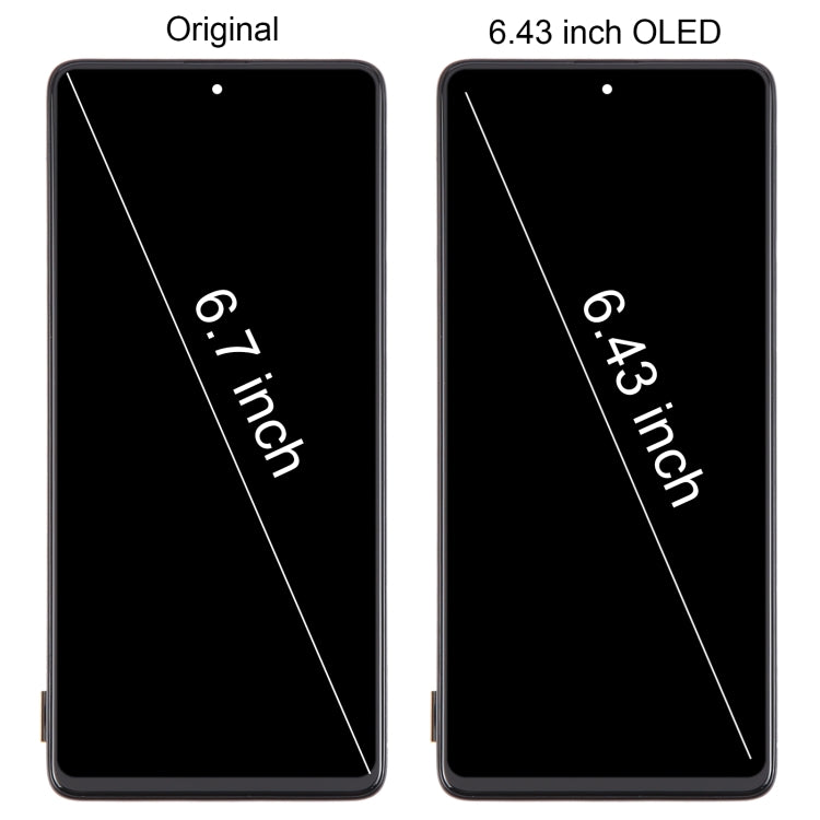 Pour Samsung Galaxy A71 4G SM-A715F 6,43 pouces OLED LCD écran numériseur assemblage complet avec cadre, For Samsung Galaxy A71 4G 6.43 inch(OLED)