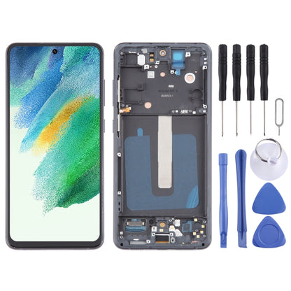 Pour Samsung Galaxy S21 FE 5G SM-G990B 6,43 pouces OLED LCD écran numériseur assemblage complet avec cadre