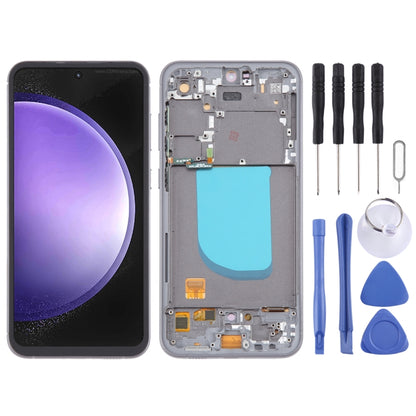 Pour Samsung Galaxy S23 FE SM-S711B 6,43 pouces OLED LCD écran numériseur assemblage complet avec cadre