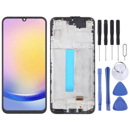 Pour Samsung Galaxy A25 SM-A256B 6,43 pouces OLED LCD écran numériseur assemblage complet avec cadre