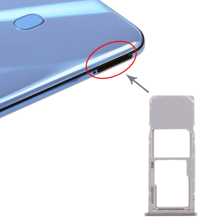 Pour Galaxy A20 A30 A50 Plateau de carte SIM + Plateau de carte Micro SD
