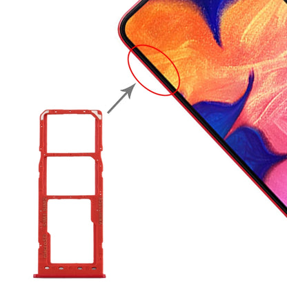 Pour Galaxy A10 Plateau de carte SIM + Plateau de carte SIM + Plateau de carte Micro SD