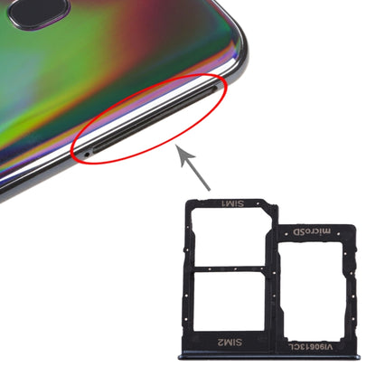 Pour Galaxy A40 Plateau de carte SIM + Plateau de carte SIM + Plateau de carte Micro SD