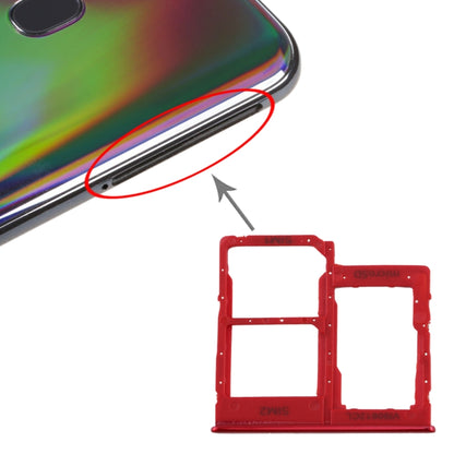 Pour Galaxy A40 Plateau de carte SIM + Plateau de carte SIM + Plateau de carte Micro SD
