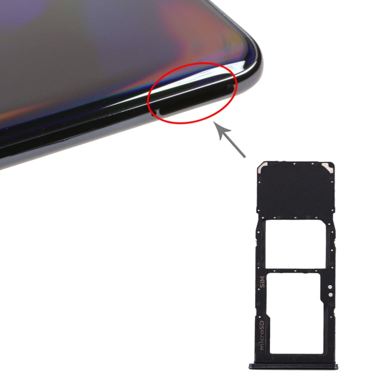Pour Galaxy A70 Plateau de carte SIM + Plateau de carte Micro SD