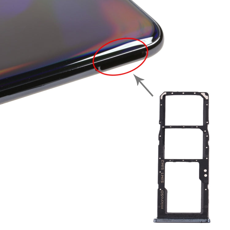 Pour Galaxy A70 Plateau de carte SIM + Plateau de carte SIM + Plateau de carte Micro SD
