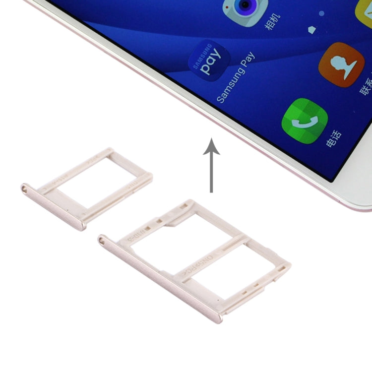 Pour Galaxy J5 Prime / G570 & J7 Prime / G610 Plateau de carte SIM + Plateau de carte Micro SD et SIM