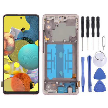For Samsung Galaxy A51 5G SM-A516 6.43 inch OLED LCD Screen Digitizer Full Assembly with Frame