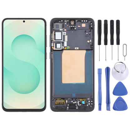 Écran OLED LCD complet avec cadre pour Samsung Galaxy S25+ SM-S936B, For Samsung Galaxy S25+