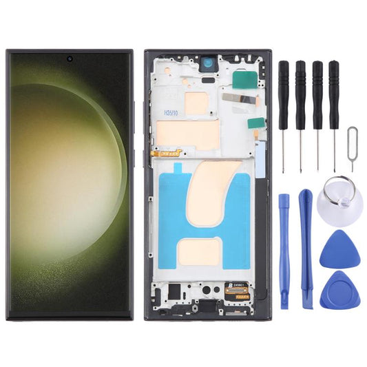 For Samsung Galaxy S23 Ultra SM-S918B 6.72 inch TFT LCD Screen Digitizer Full Assembly with Frame, Not Supporting Fingerprint Identification