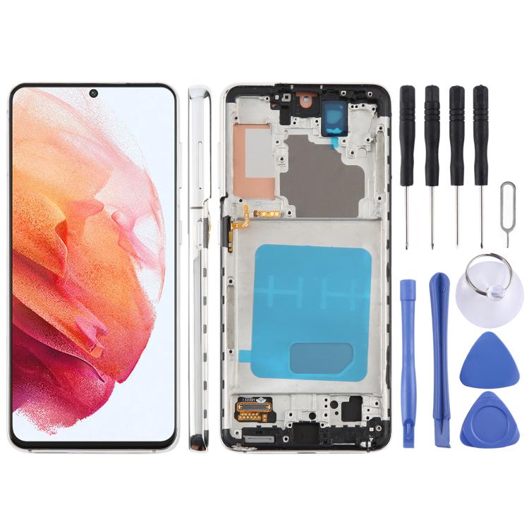 For Samsung Galaxy S21 5G SM-G991B 6.12 inch TFT LCD Screen Digitizer Full Assembly with Frame, Not Supporting Fingerprint Identification