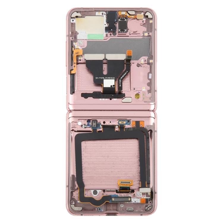 Écran LCD complet avec cadre pour Samsung Galaxy Z Flip 5G SM-F707, For Samsung Galaxy Z Flip 5G