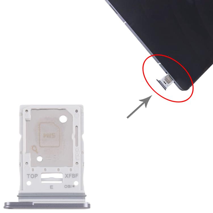 Tiroir de carte SIM d'origine + tiroir de carte microSD pour Samsung Galaxy Tab S10 FE+ SM-X626