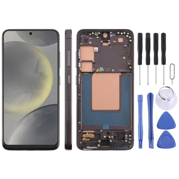Écran LCD TFT complet avec numériseur et cadre pour Samsung Galaxy S24 5G SM-S921B (sans lecteur d'empreintes digitales)., For Samsung Galaxy S24 5G