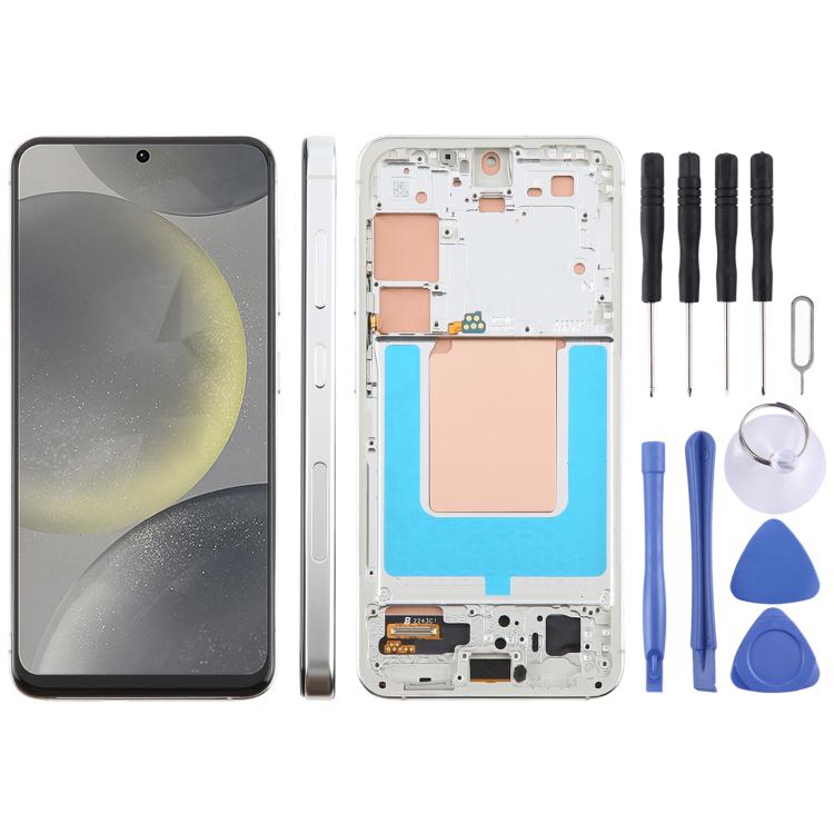 Écran LCD TFT complet avec numériseur et cadre pour Samsung Galaxy S24 5G SM-S921B (sans lecteur d'empreintes digitales)., For Samsung Galaxy S24 5G