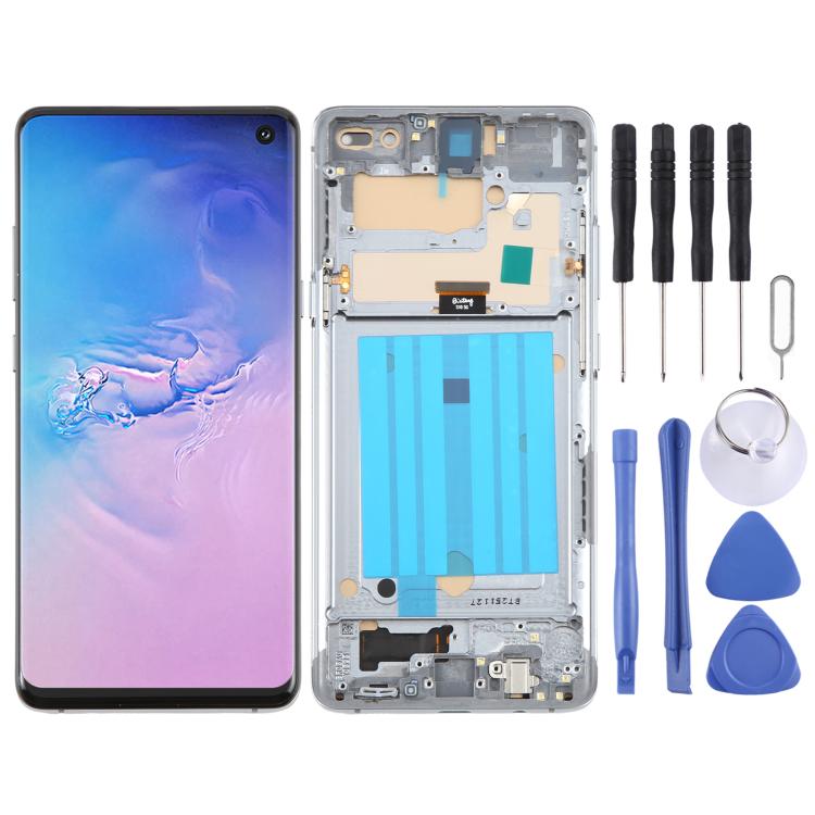 Écran LCD TFT complet avec cadre pour Samsung Galaxy S10 5G SM-G977B (numériseur inclus, sans lecteur d'empreintes digitales)., For Samsung Galaxy S10 5G