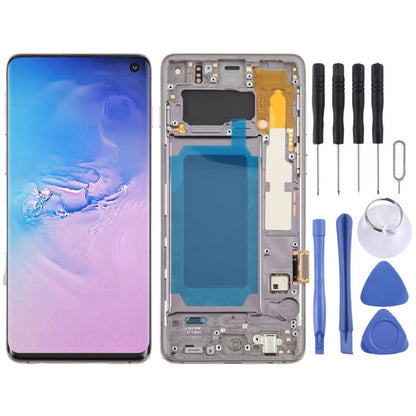 Écran OLED LCD complet avec cadre pour Samsung Galaxy S10 4G SM-G973, For Samsung Galaxy S10 4G
