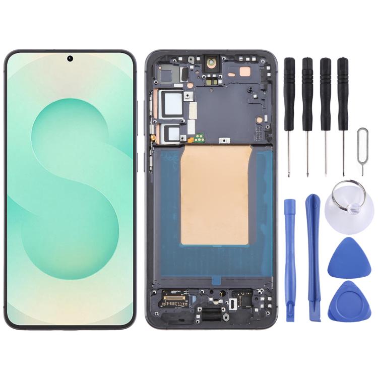 Écran OLED LCD complet avec cadre pour Samsung Galaxy S25+ SM-S936B, For Samsung Galaxy S25+(OLED)