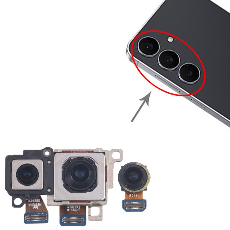 Ensemble de caméras d'origine pour Samsung Galaxy S25 FE SM-F731B (téléobjectif + grand angle + caméra principale), For Samsung Galaxy S25 FE(Original)