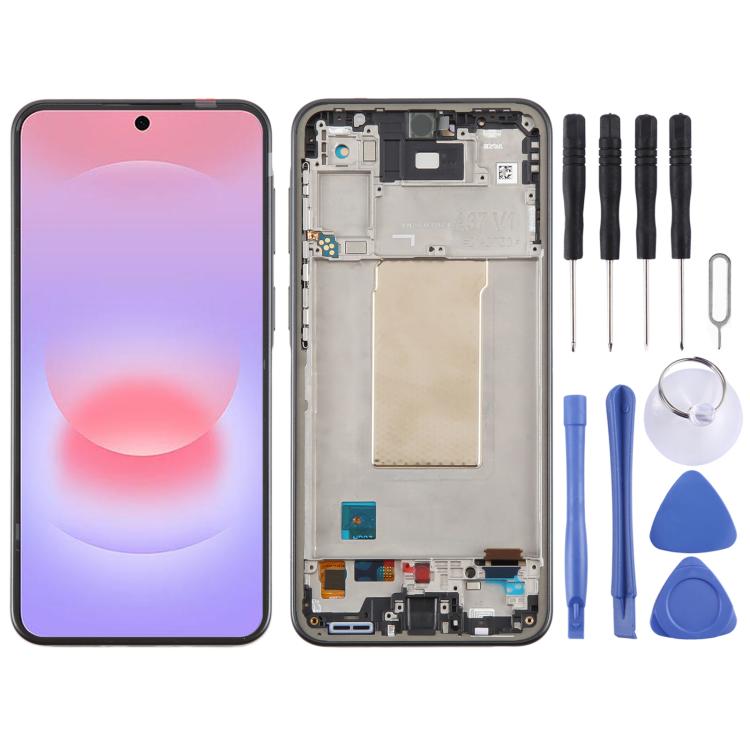 Écran OLED LCD 6,62 pouces avec cadre, numériseur et assemblage complets., For Galaxy A37