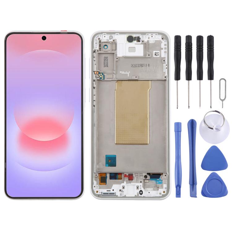 Écran OLED LCD 6,62 pouces avec cadre, numériseur et assemblage complets., For Galaxy A37