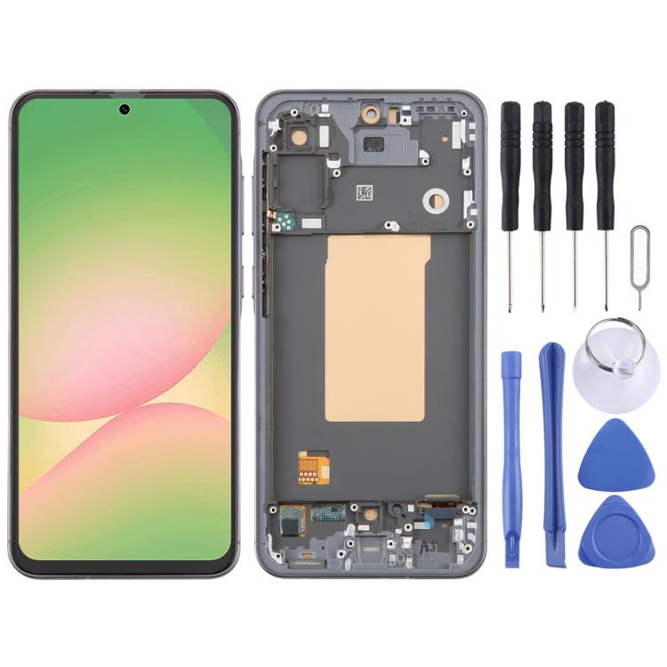 Écran LCD incell complet avec cadre pour Galaxy A56 SM-A566B (sans lecteur d'empreintes digitales)., For Galaxy A56