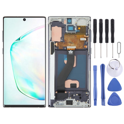 Écran LCD matériel TFT pour ensemble complet de numériseur Samsung Galaxy Note10 avec cadre/écriture manuscrite, ne prenant pas en charge l'identification par empreinte digitale