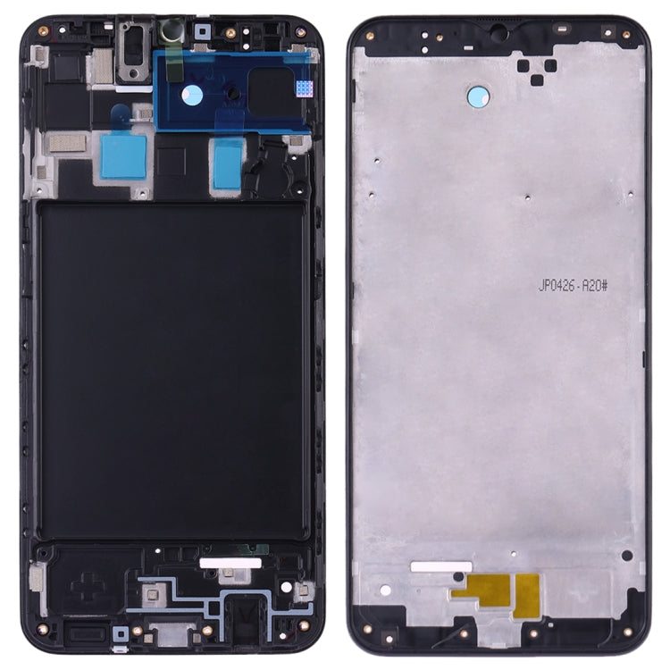 Pour Galaxy A20 SM-A205F/DS, A205FN, A205GN/DS, A205YN, A205G/DS, boîtier avant, plaque de cadre LCD
